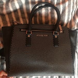 Michael Kors large Selma micro studded satchel